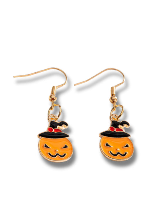 Halloween Spooky Pumpkin Y2K Earrings Cherrykitten