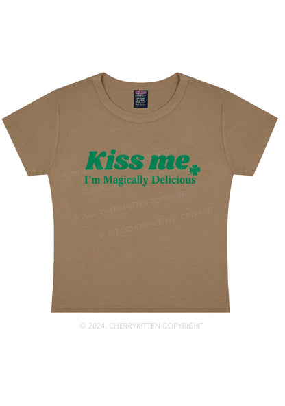 Im Magically Delicious St Patricks Y2K Baby Tee Cherrykitten