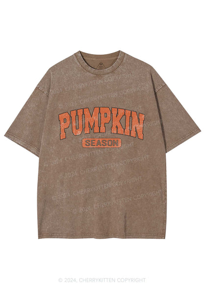 Halloween Pumpkin Season Y2K Washed Tee Cherrykitten