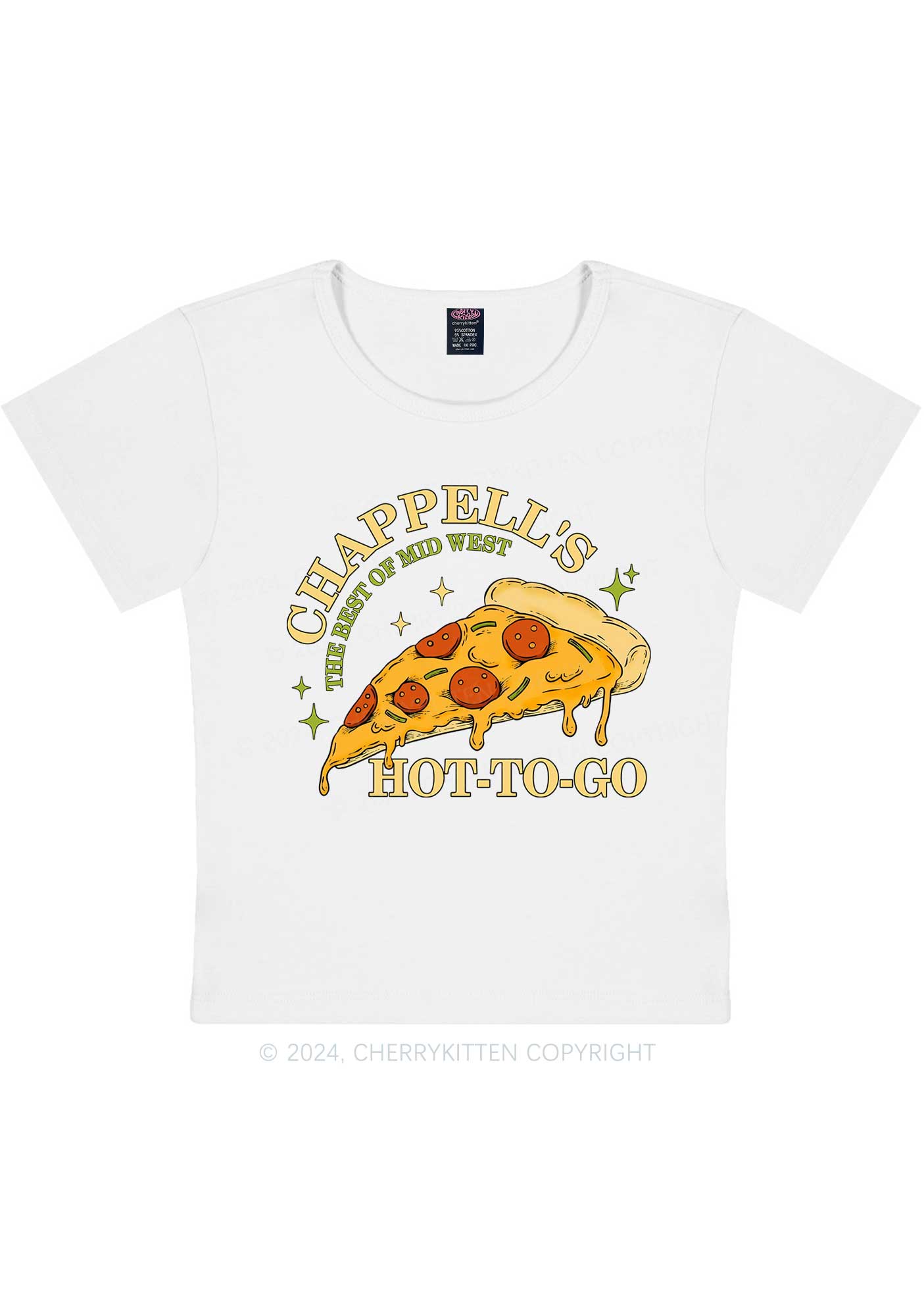 Hot To Go Pizza Y2K Baby Tee Cherrykitten