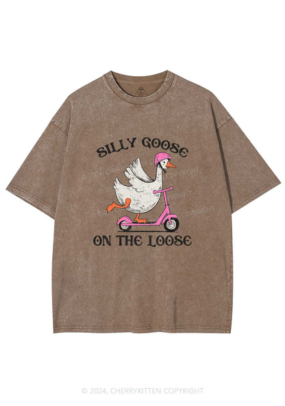 Silly Goose On the Loose Y2K Washed Tee Cherrykitten