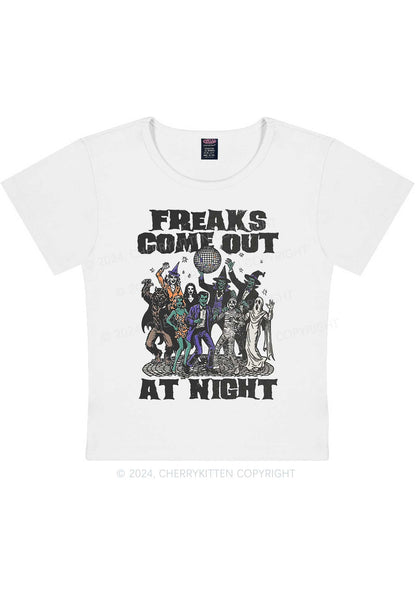 Halloween Freaks Come Out Y2K Baby Tee Cherrykitten