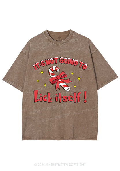 Christmas Lick Itself Y2K Washed Tee Cherrykitten