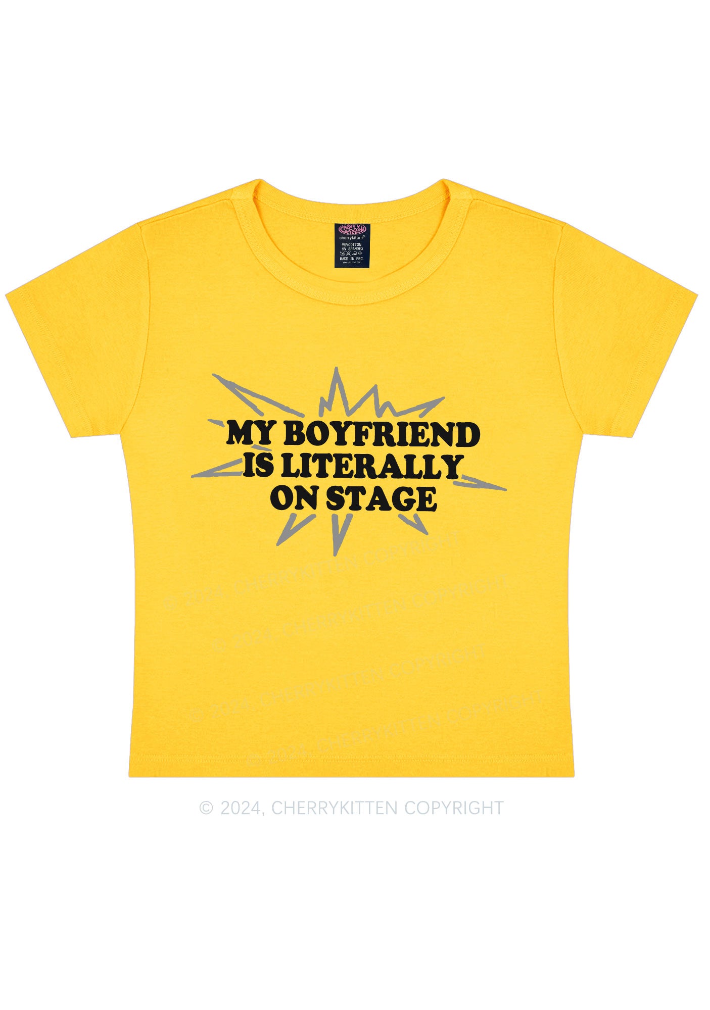 My Boyfriend On Stage Y2K Baby Tee Cherrykitten