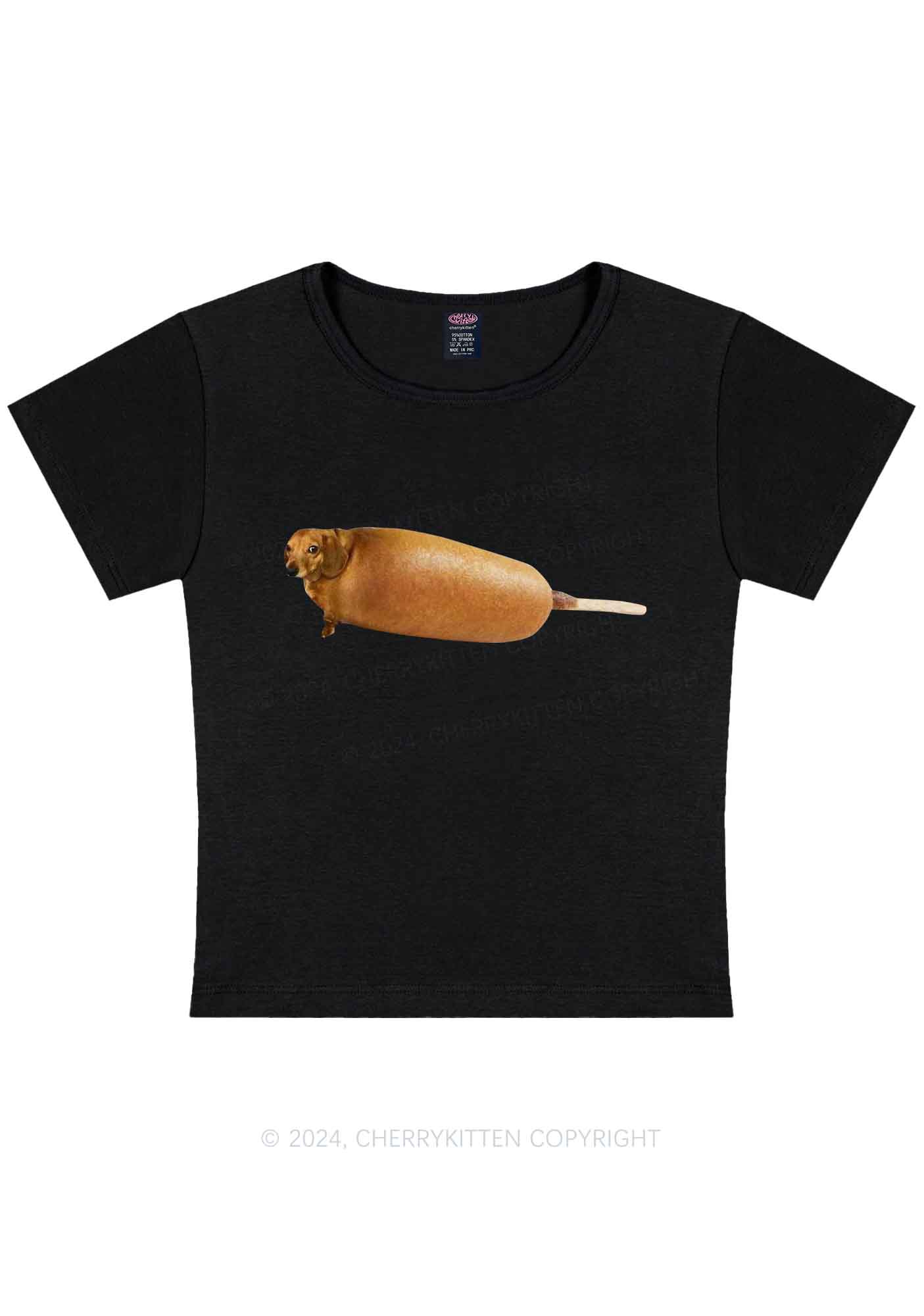 Corn Dog Y2K Baby Tee Cherrykitten