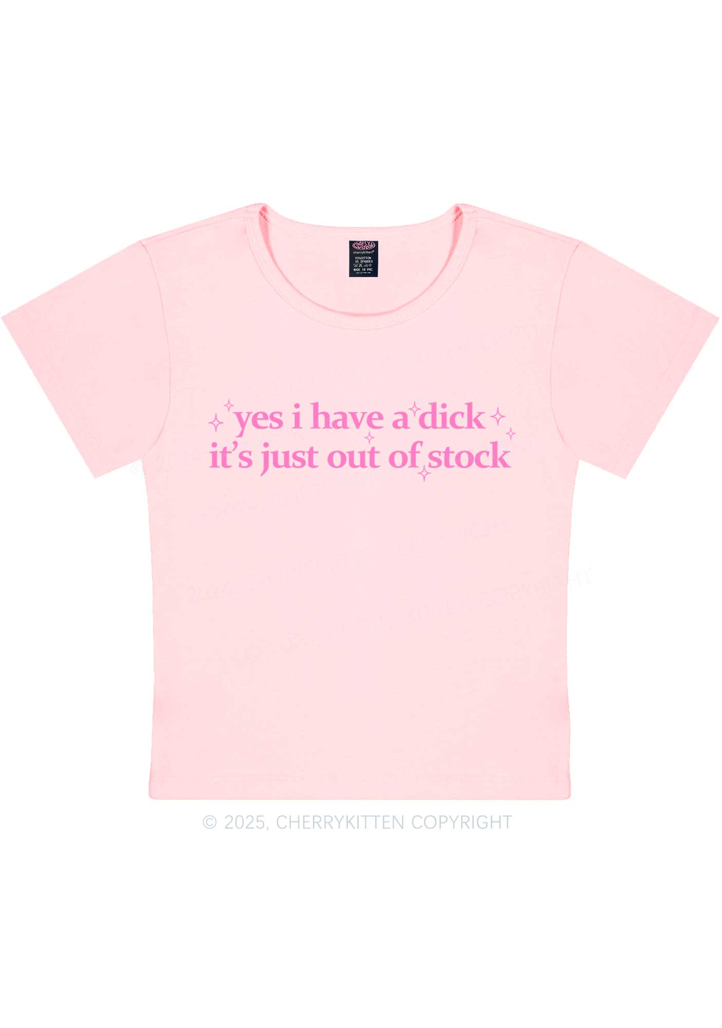 Yes I Have A Dxxk Y2K Baby Tee Cherrykitten