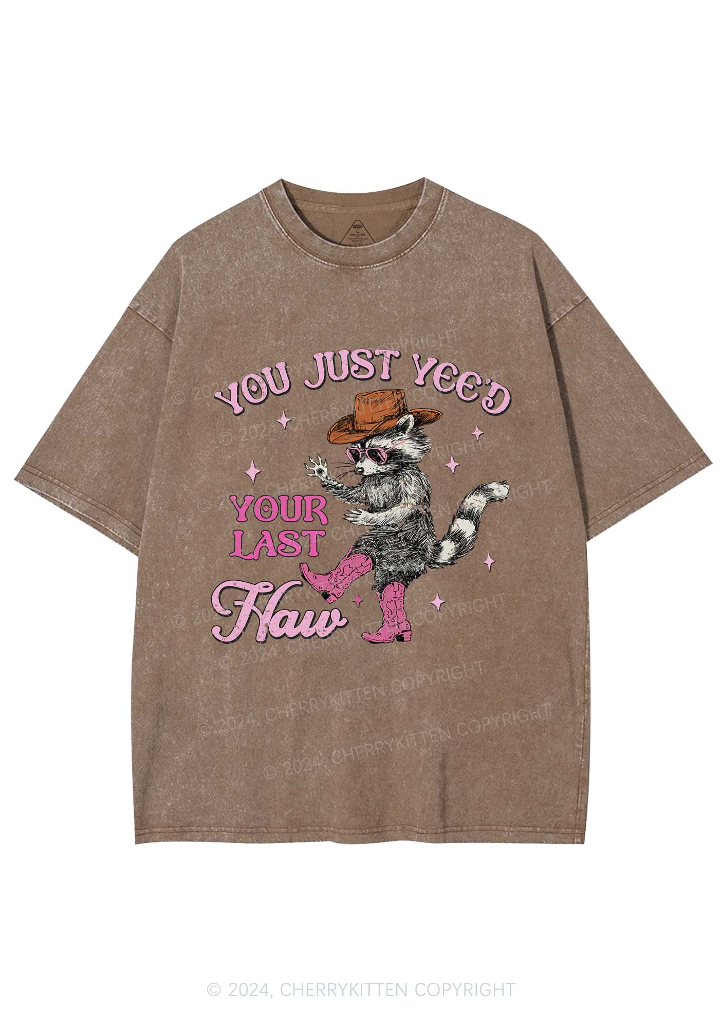 You Just Yeed Raccoon Y2K Washed Tee Cherrykitten