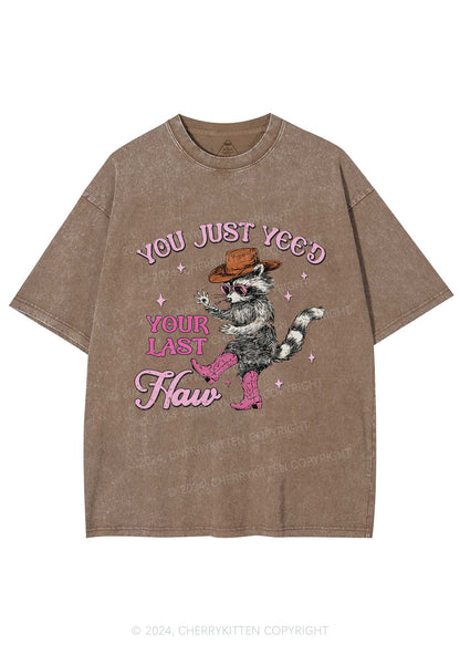 You Just Yeed Raccoon Y2K Washed Tee Cherrykitten