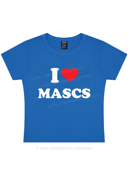 I Love Mascs Y2K Baby Tee Cherrykitten