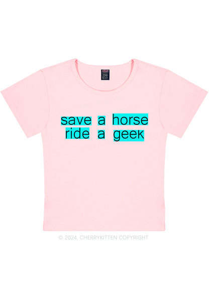 Ride A Geek Y2K Baby Tee Cherrykitten