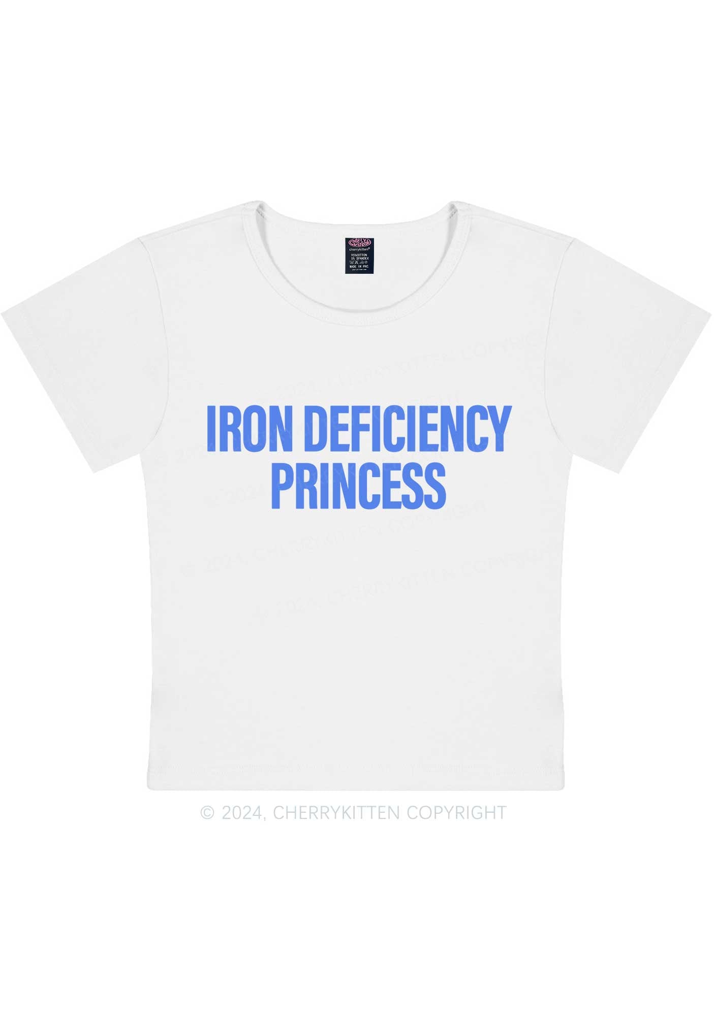 Iron Deficiency Princess Y2K Baby Tee Cherrykitten