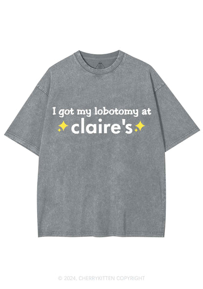 I Got My Lobotomy At Claire's Y2K Washed Tee Cherrykitten