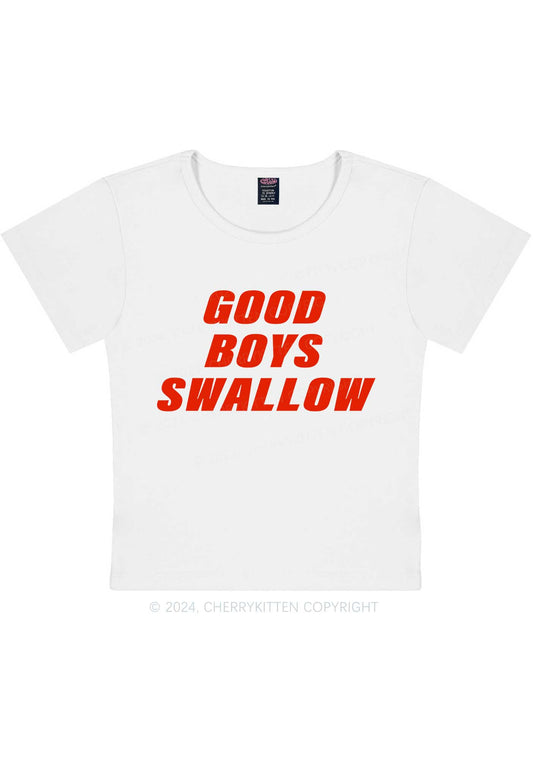 Good Boys Swallow Y2K Baby Tee Cherrykitten