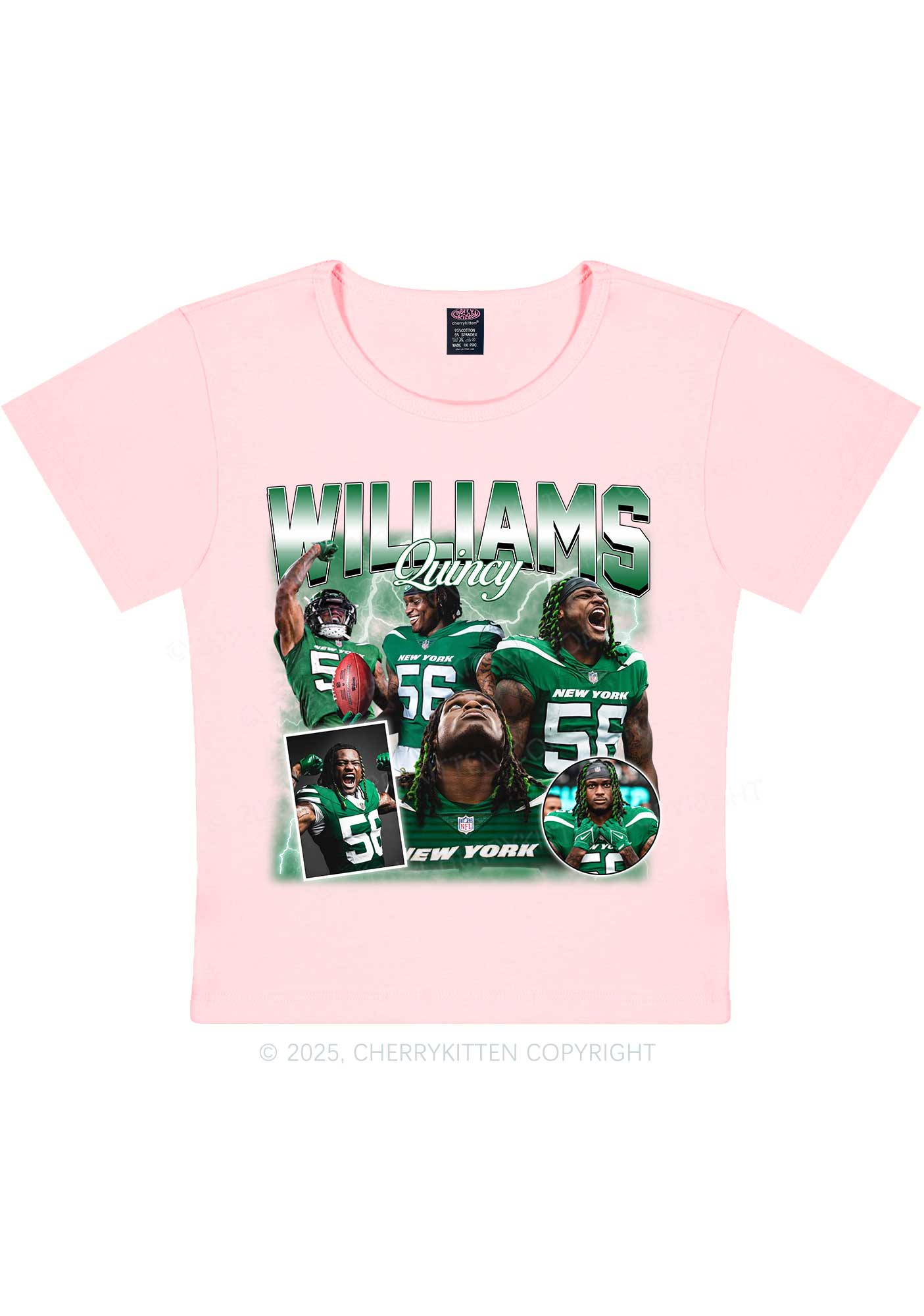 Green Williams Y2K Super Bowl Baby Tee Cherrykitten