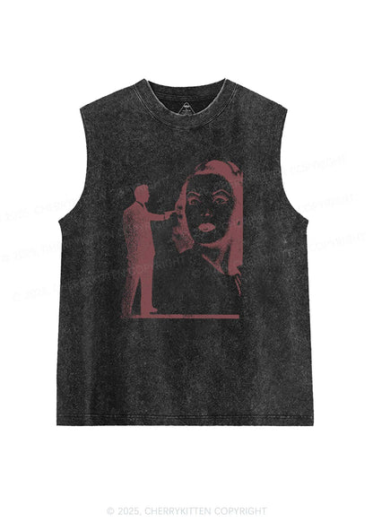 Woman Shot Y2K Washed Tank Cherrykitten