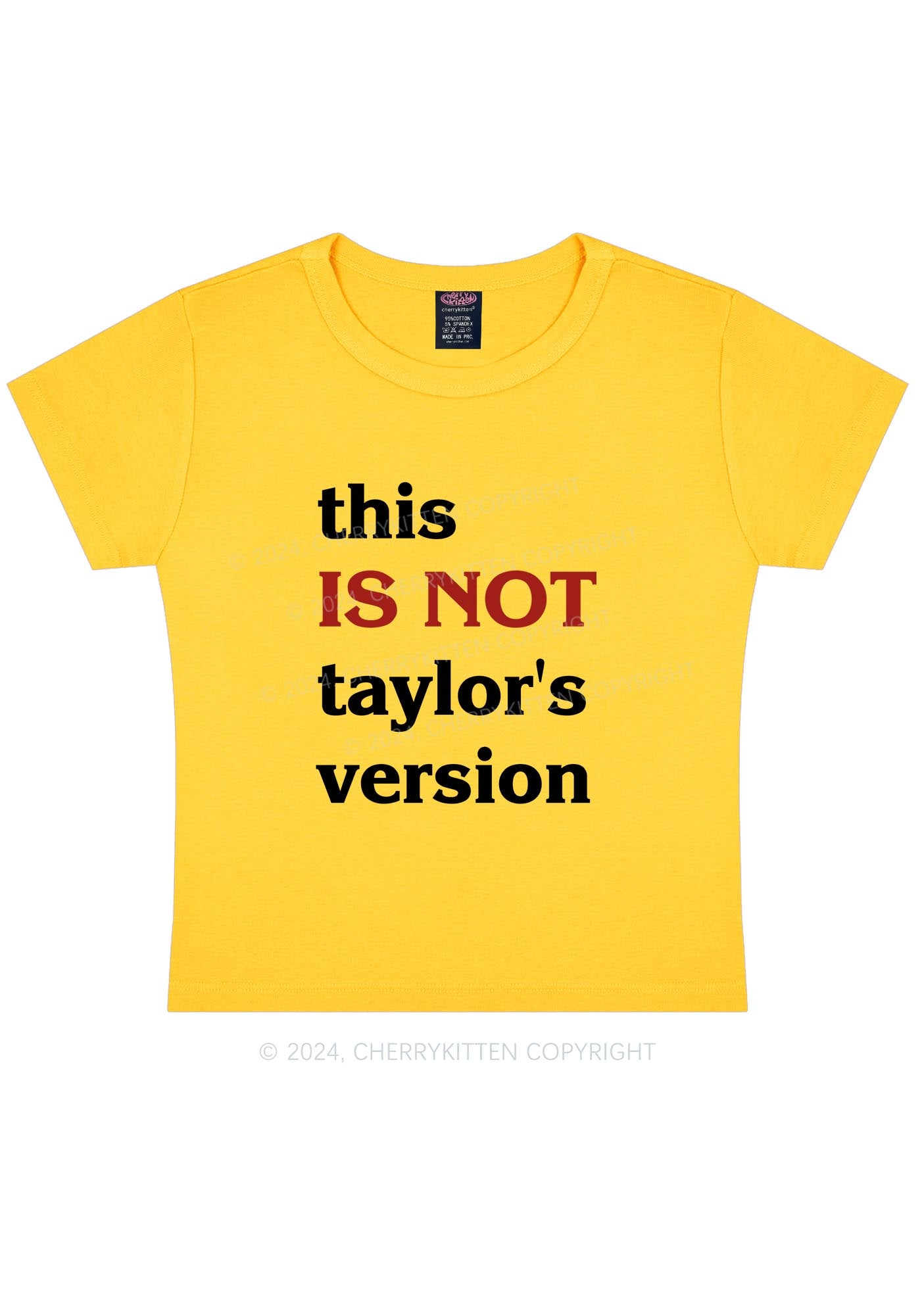 Is Not Tay's Version Y2K Baby Tee Cherrykitten