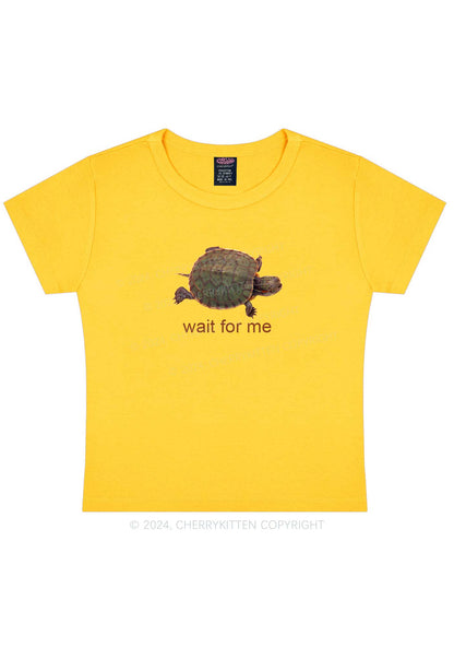 Wait For Turtle Y2K Baby Tee Cherrykitten