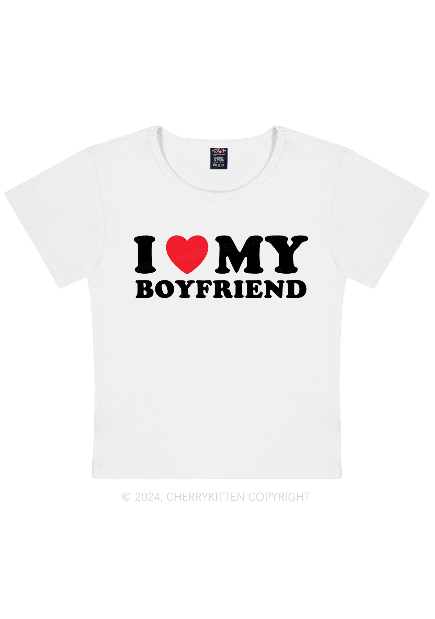 I Love Boyfriend Y2K Valentine's Day Baby Tee Cherrykitten