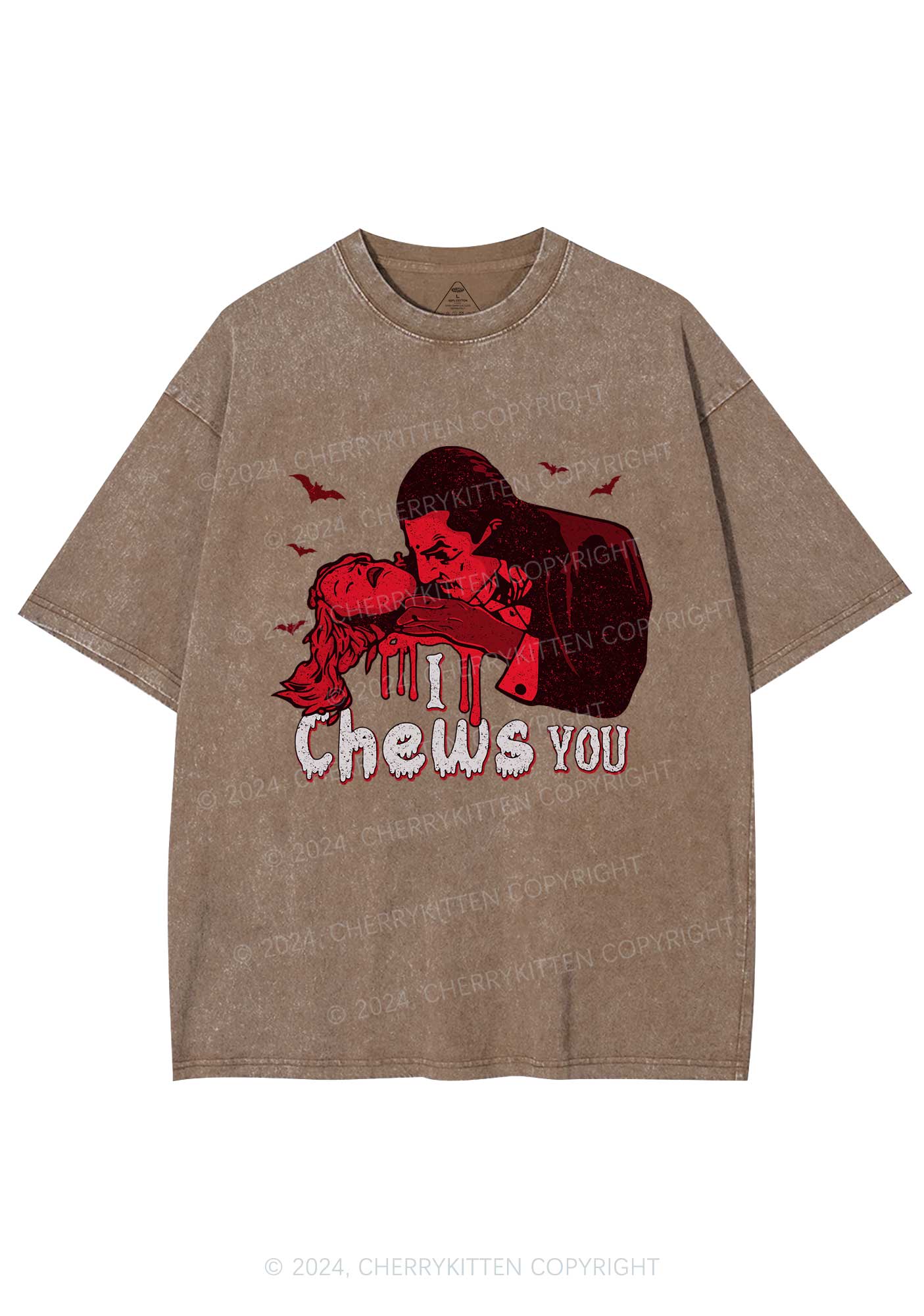 Halloween Chews You Y2K Washed Tee Cherrykitten