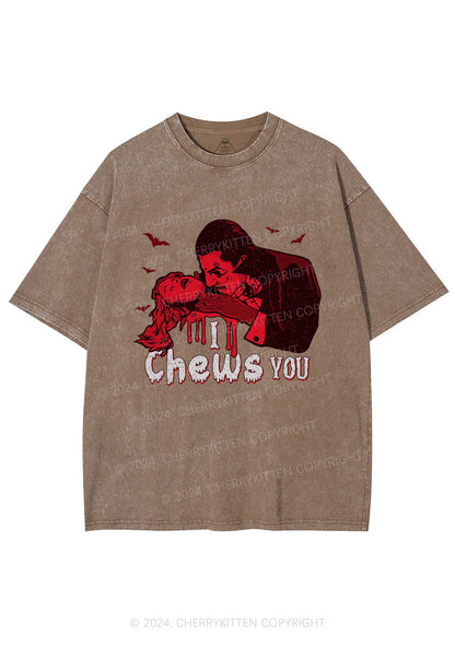 Halloween Chews You Y2K Washed Tee Cherrykitten