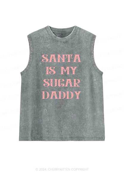 Christmas Sugar Daddy Y2K Washed Tank Cherrykitten