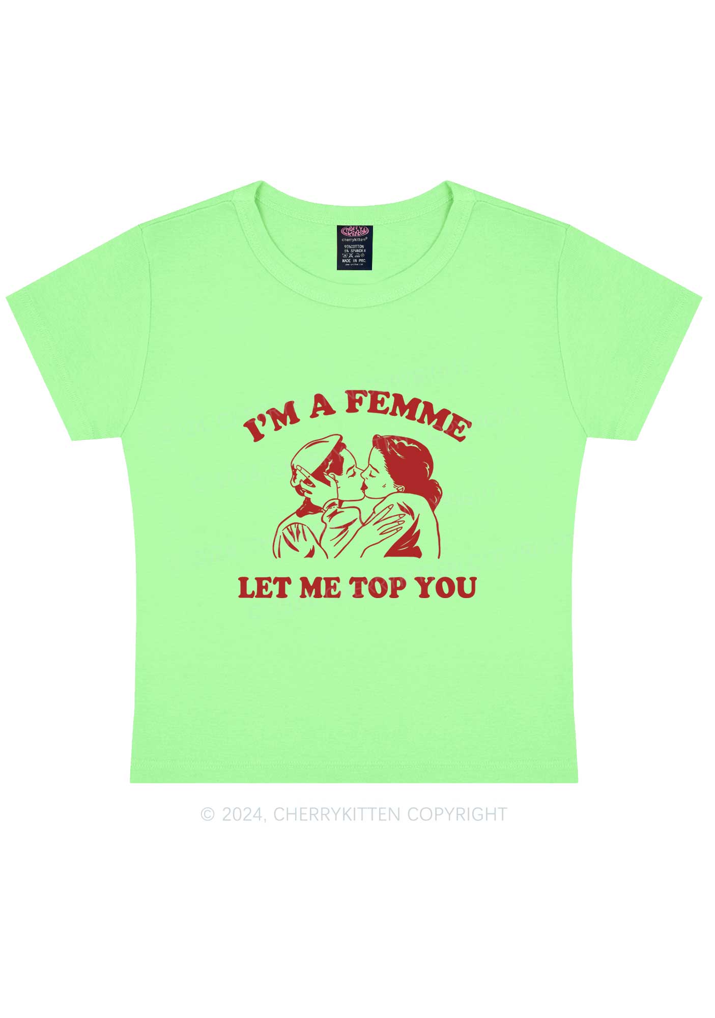 I'm A Femme Y2K Baby Tee Cherrykitten