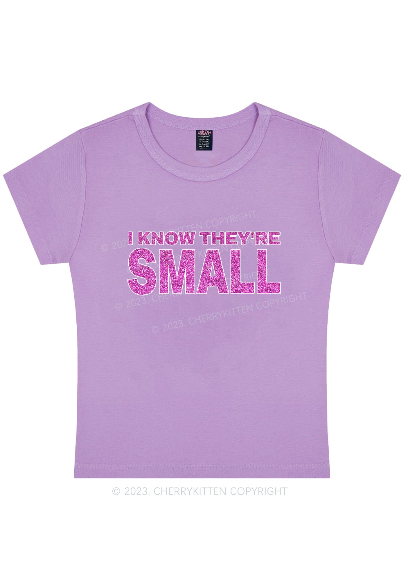 Curvy They're Small Y2K Baby Tee Cherrykitten