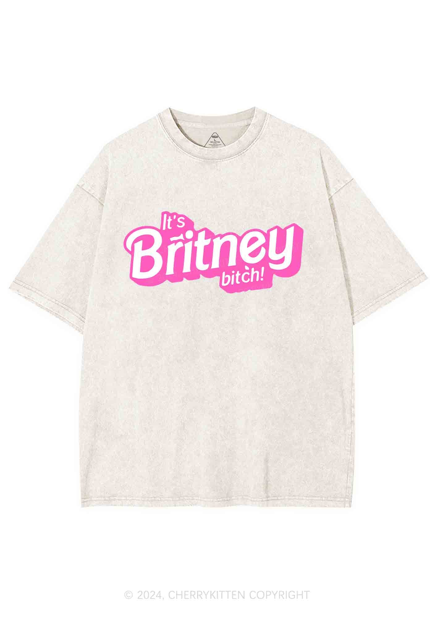 It's Britney Bixch Y2K Washed Tee Cherrykitten