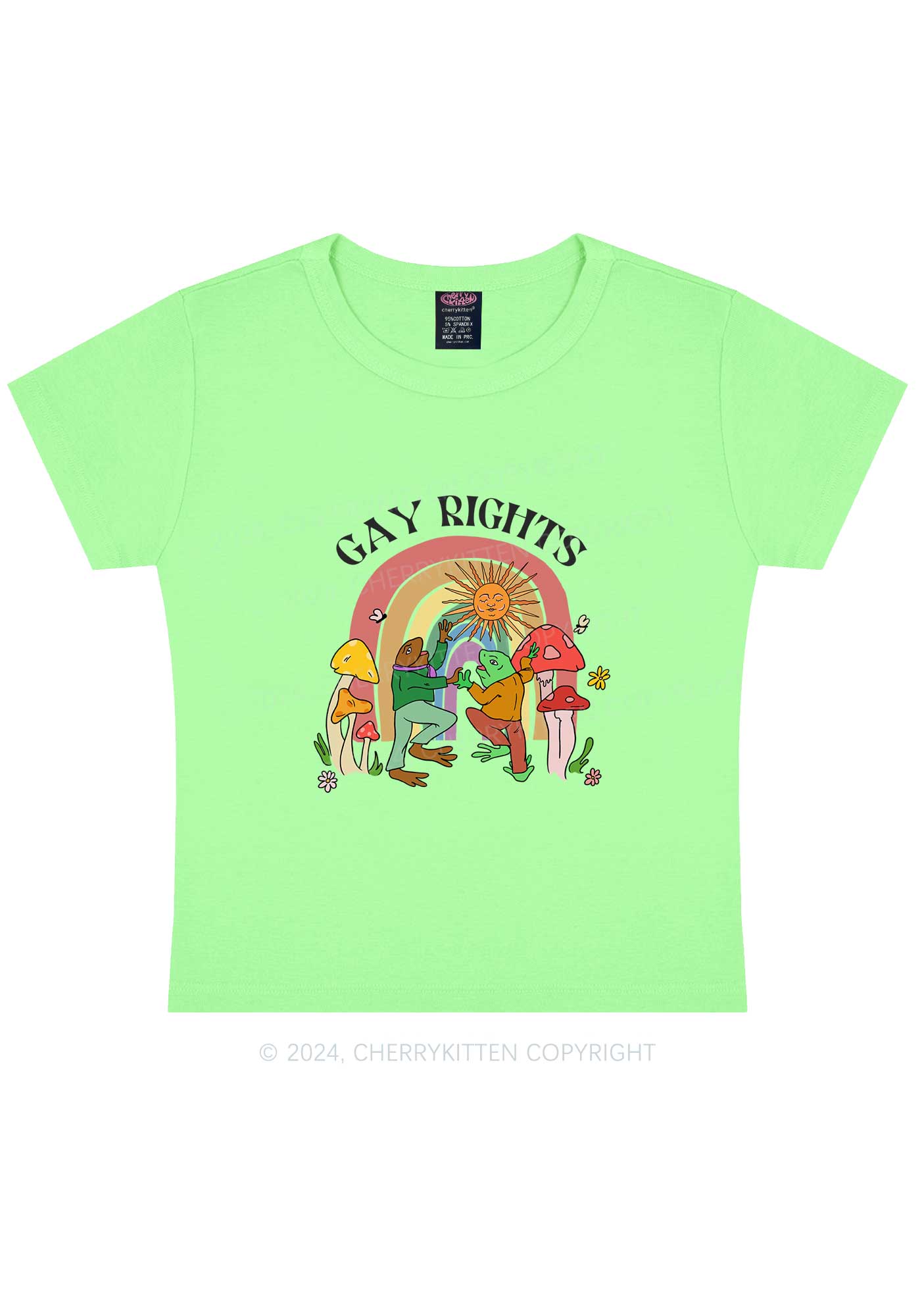 Gay Rights Y2K Baby Tee Cherrykitten