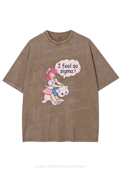 I Feel So Sigma Y2K Washed Tee Cherrykitten