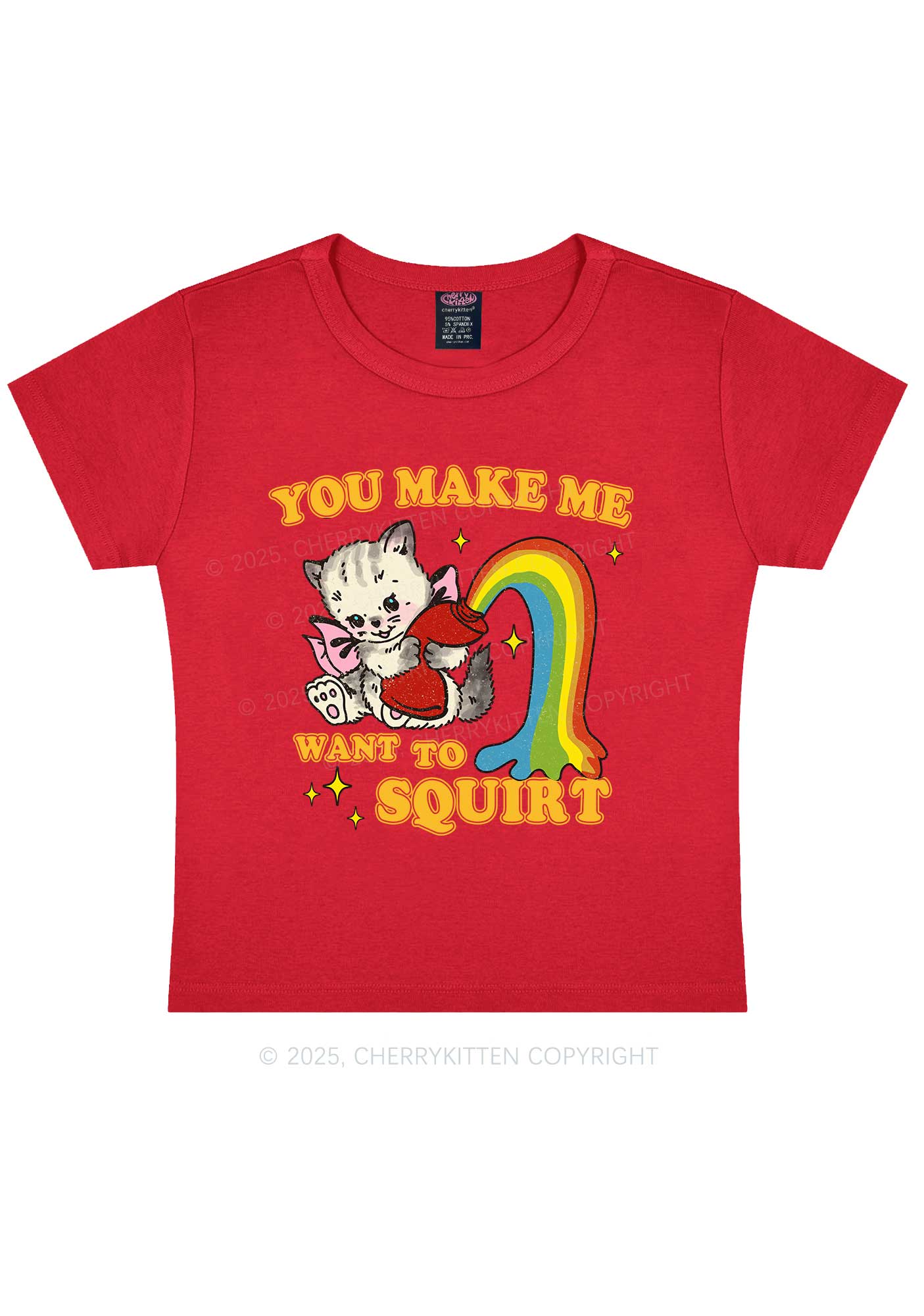 You Make Me Squirt Y2K Baby Tee Cherrykitten