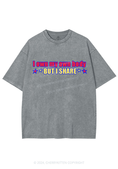 I Own My Own Body Y2K Washed Tee Cherrykitten