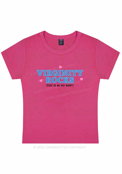 Curvy Virginity Rocks Y2K Baby Tee Cherrykitten