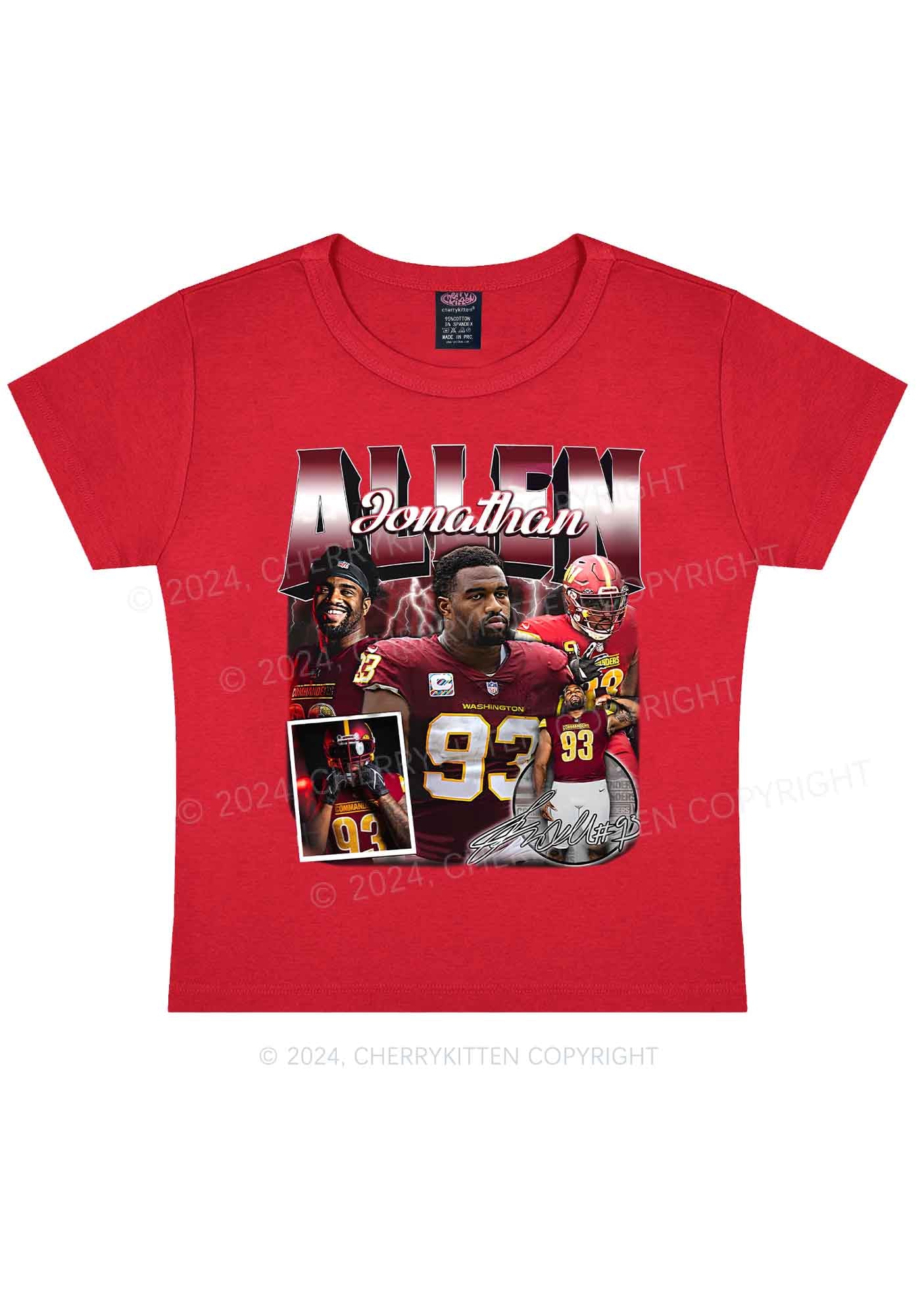 Red Allen Y2K Super Bowl Baby Tee Cherrykitten