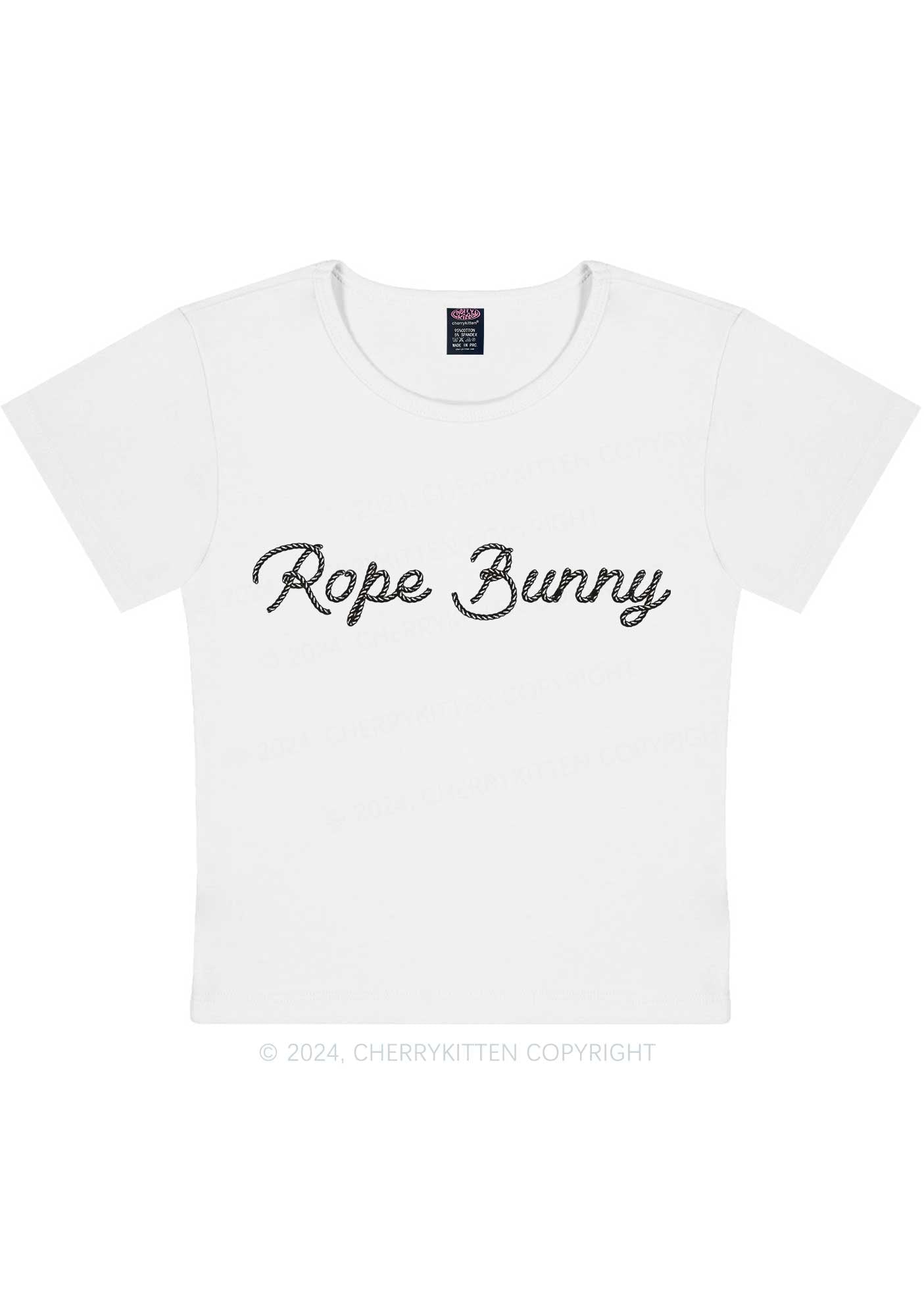 Rope Bunny Y2K Baby Tee Cherrykitten