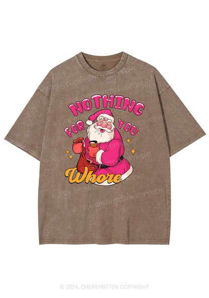 Christmas Nothing For Santa Y2K Washed Tee Cherrykitten