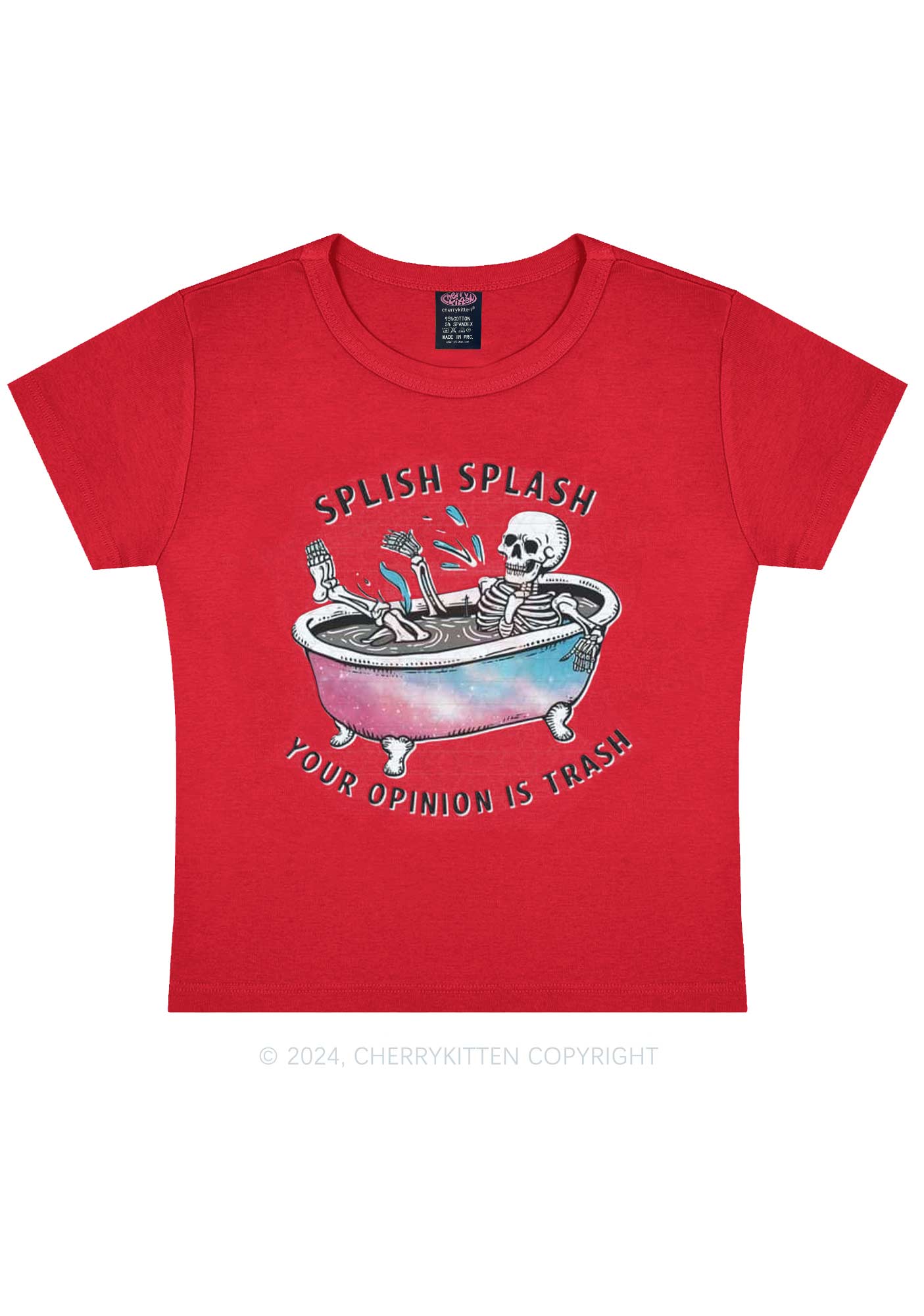 Halloween Splish Splash Y2K Baby Tee Cherrykitten