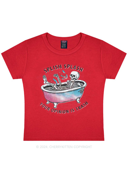 Halloween Splish Splash Y2K Baby Tee Cherrykitten