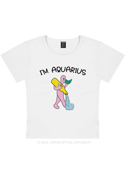 I'm Aquarius Y2K Baby Tee Cherrykitten