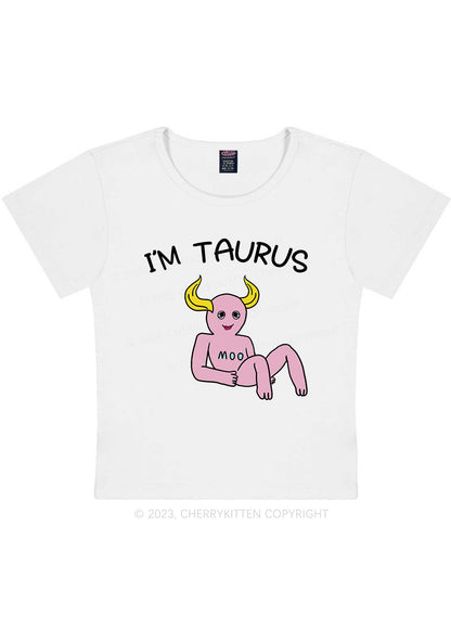 Curvy I'm Taurus Y2K Baby Tee Cherrykitten