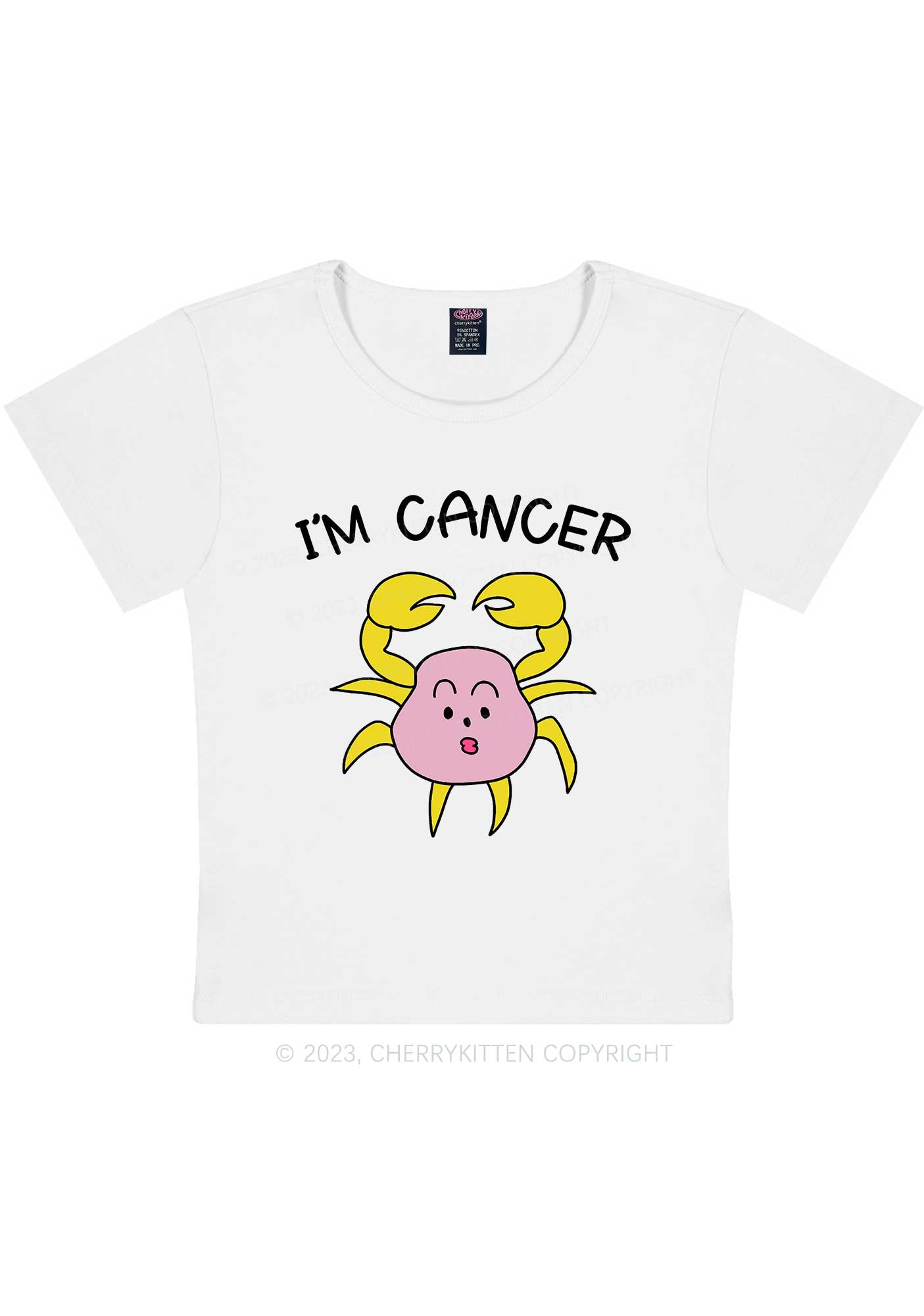 Curvy I'm Cancer Y2K Baby Tee Cherrykitten