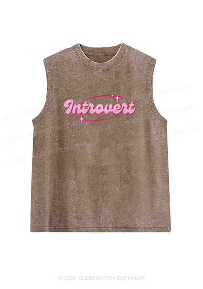 Introvert Universe Y2K Washed Tank Cherrykitten