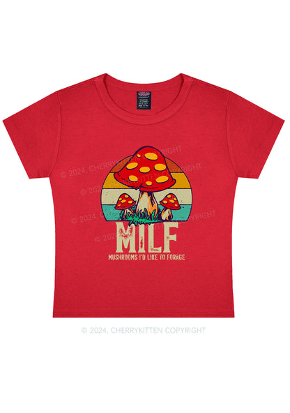 Mxxf Mushrooms Y2K Baby Tee Cherrykitten