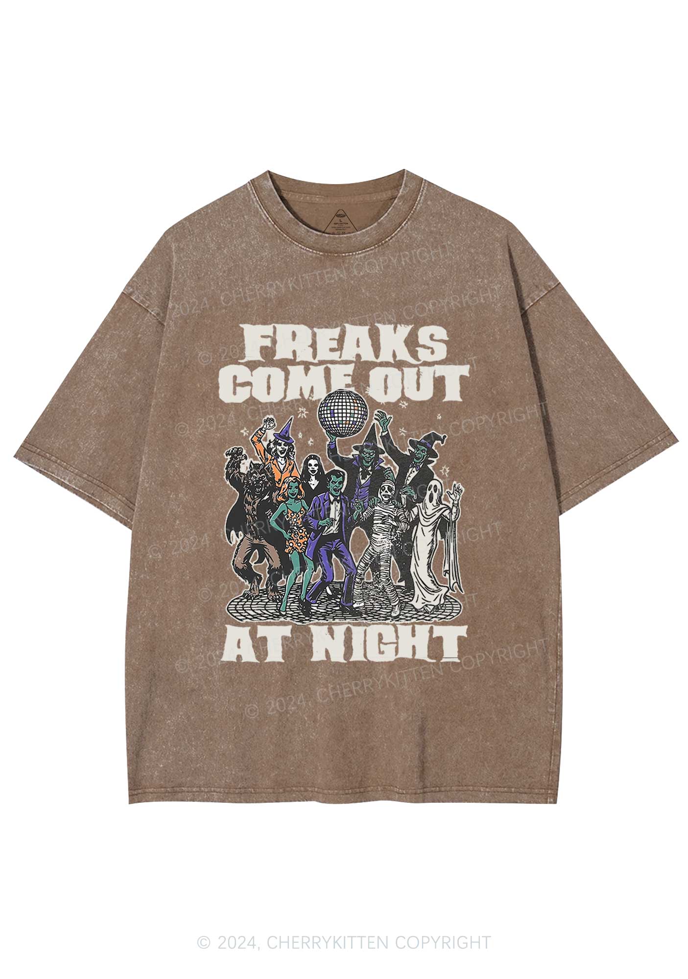 Halloween Freaks Come Out Y2K Washed Tee Cherrykitten