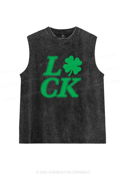 I Love CK St Patricks Y2K Washed Tank Cherrykitten