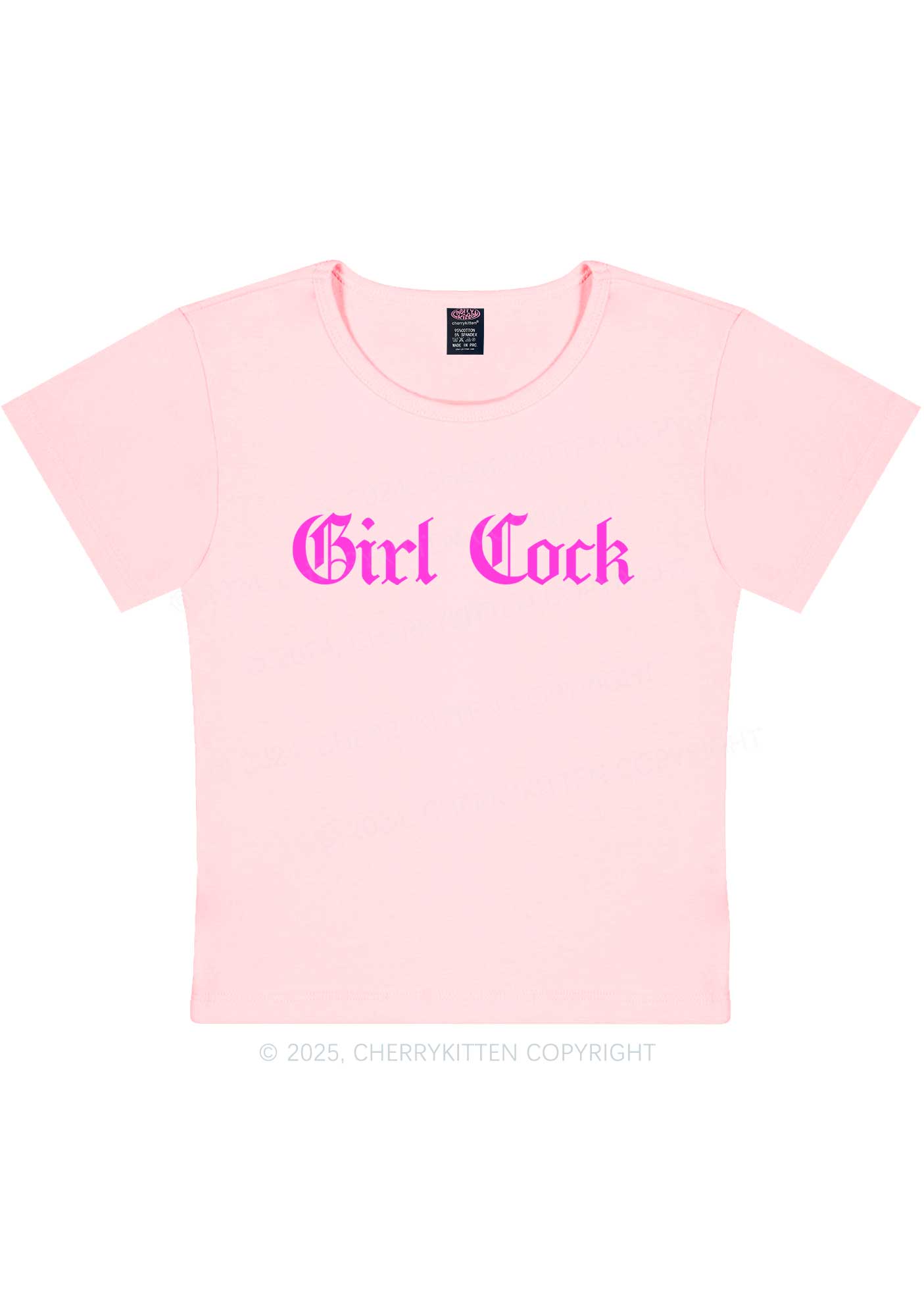 Girl Cock Y2K Baby Tee Cherrykitten