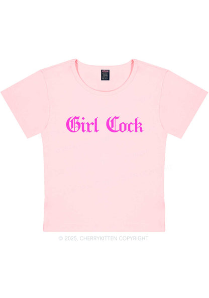 Girl Cock Y2K Baby Tee Cherrykitten