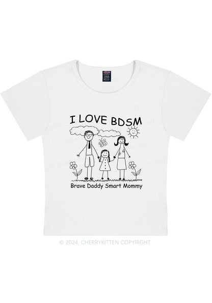 I Love BDSM Y2K Baby Tee Cherrykitten