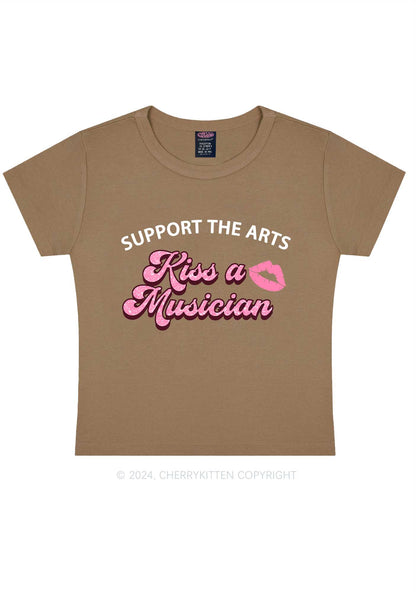 Kiss A Musician Y2K Baby Tee Cherrykitten