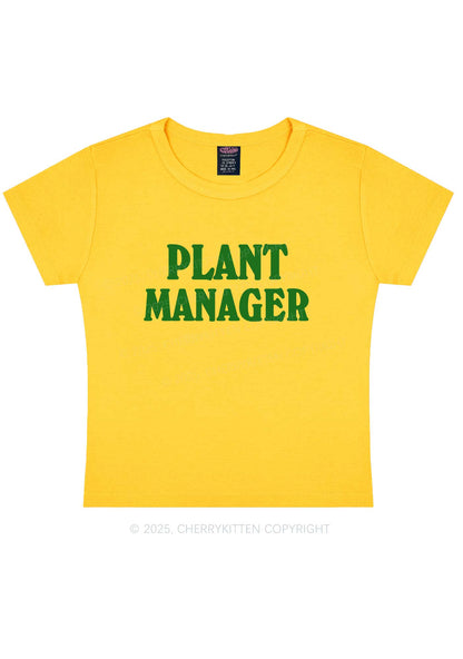 Plant Manager Y2K Baby Tee Cherrykitten